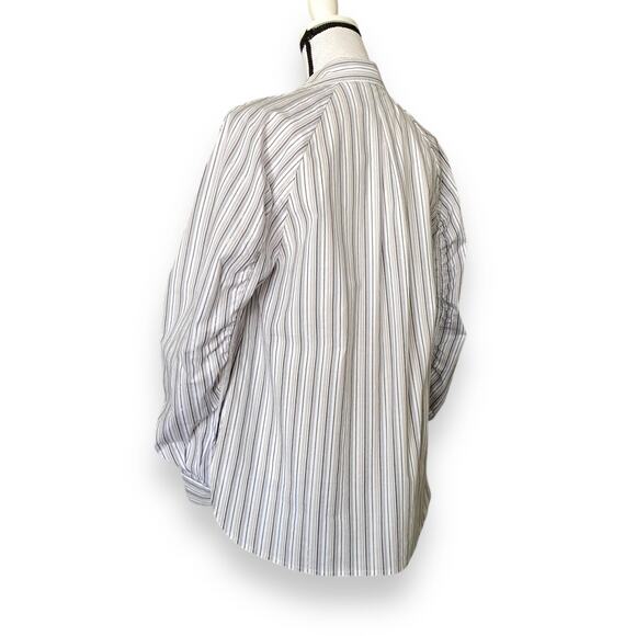 Brochu Walker The Tanner Stripe Button Up Blouse M Tempest Stripe Combo Cotton - Picture 6 of 12